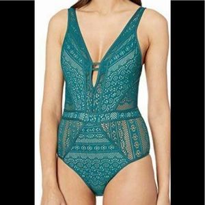 Becca crochet one piece swimsuit